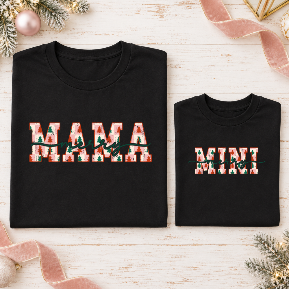Merry Mama + Mini Christmas Shirts