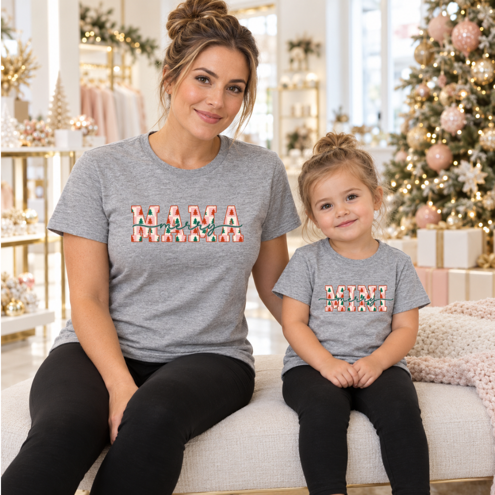 Merry Mama + Mini Christmas Shirts