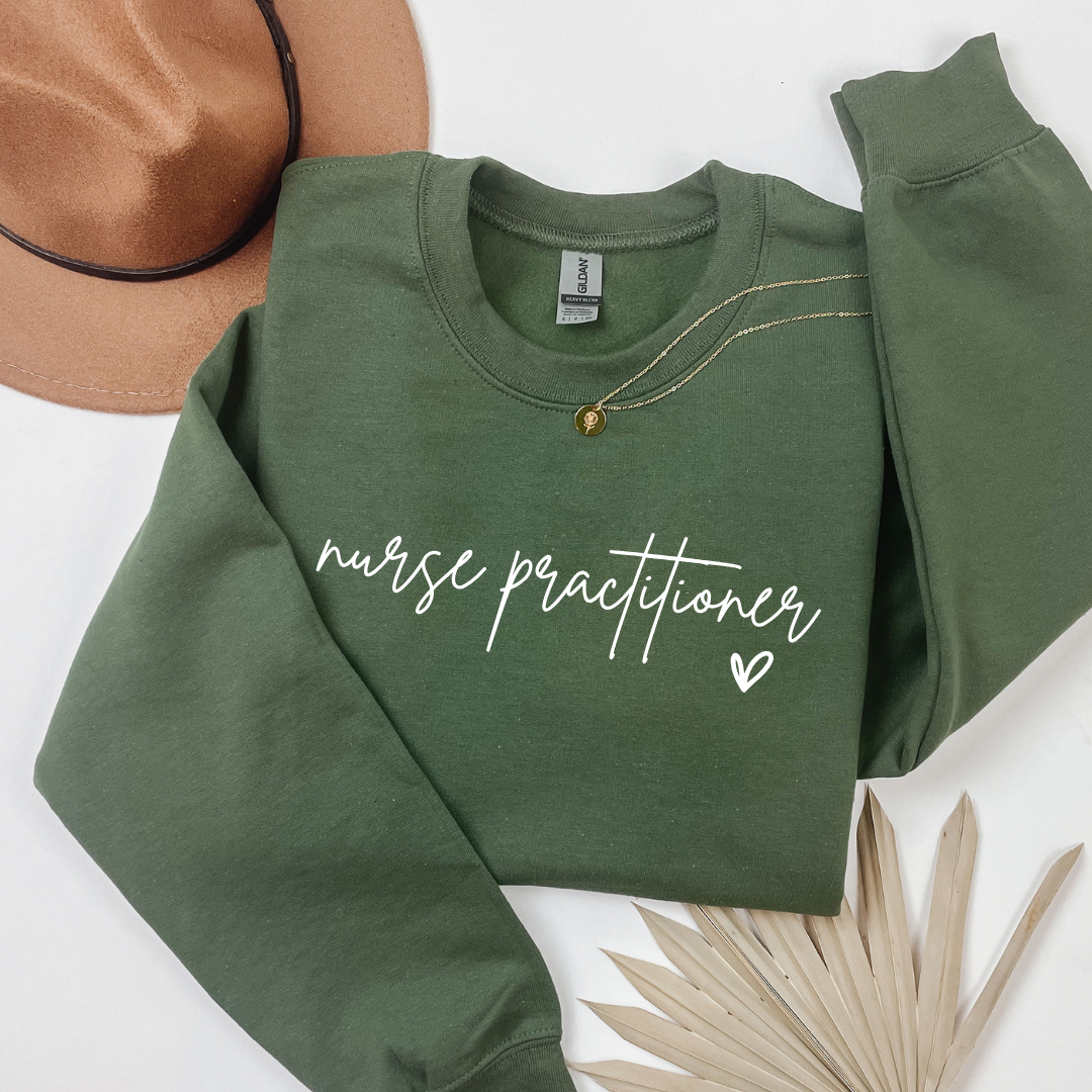 Health Care Script Crewneck Sweatshirts