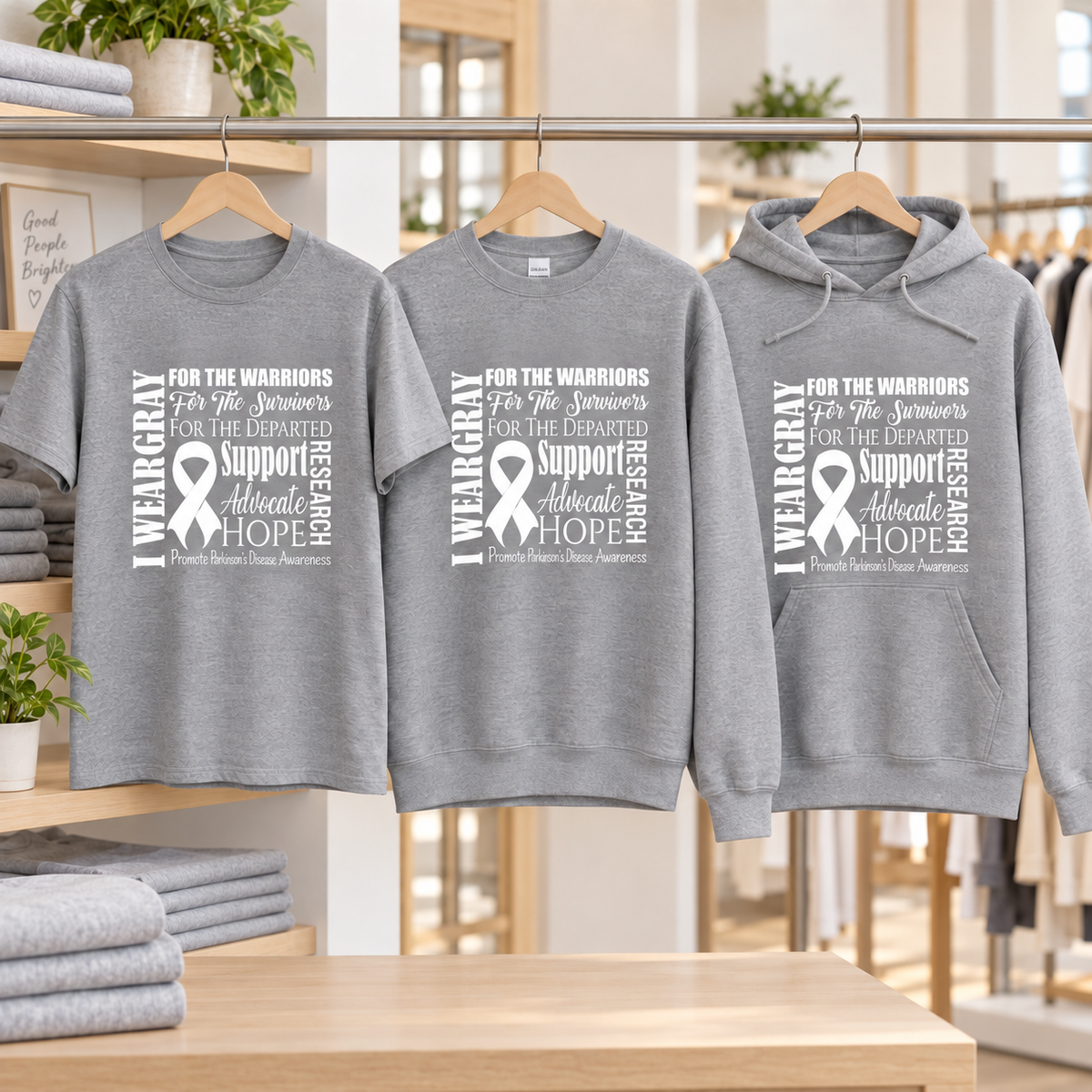I Wear Gray for Parkinson's Awareness