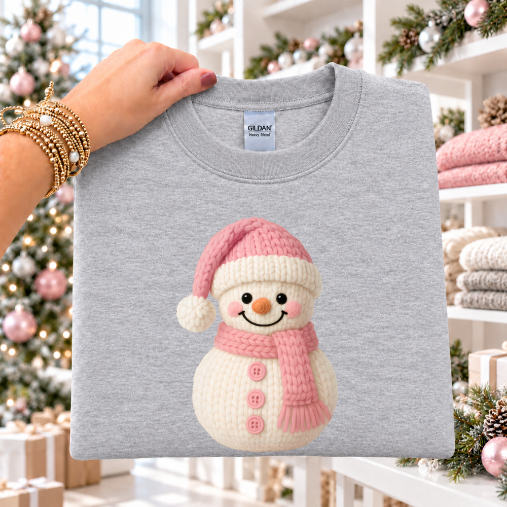 Faux Yarn Snowman