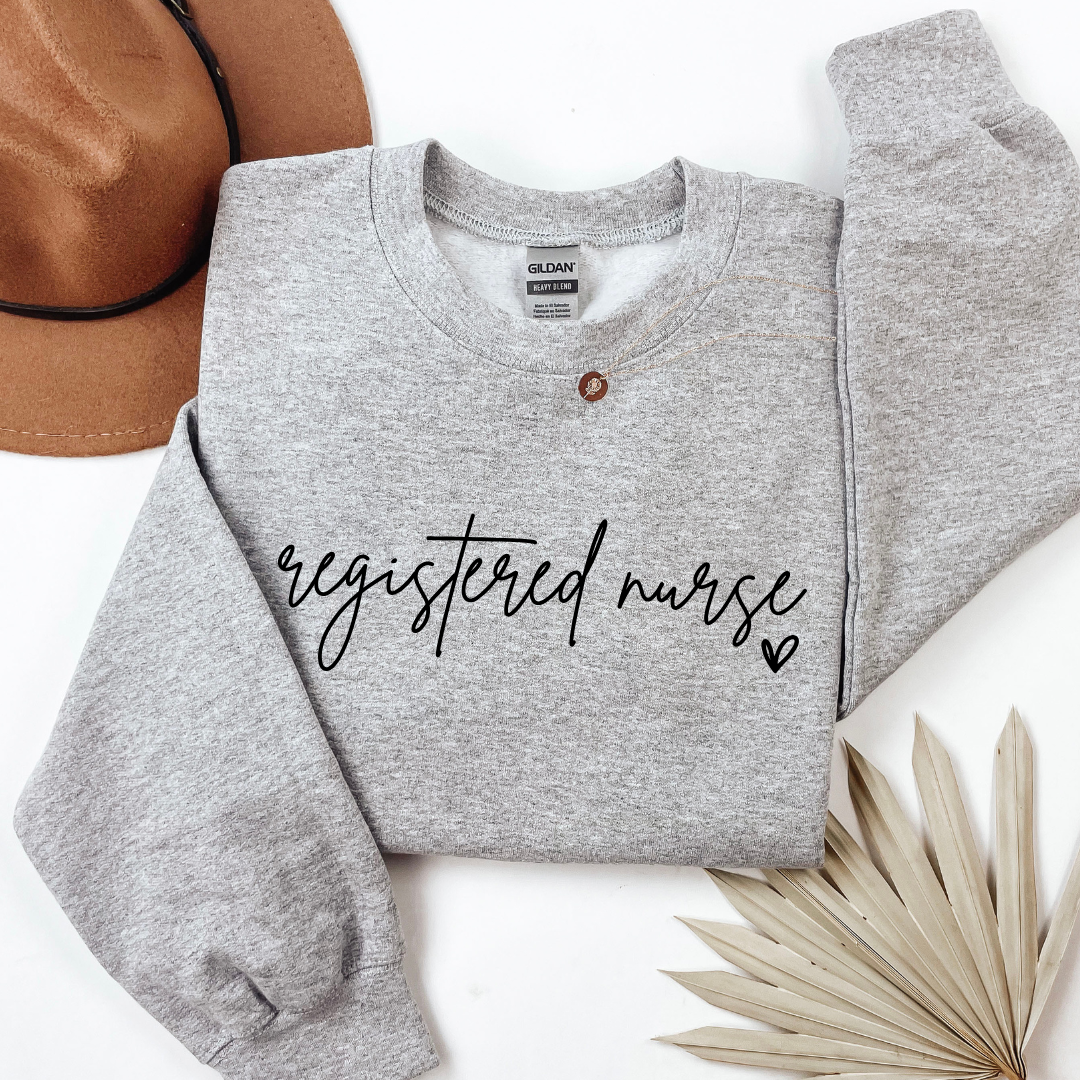 Health Care Script Crewneck Sweatshirts