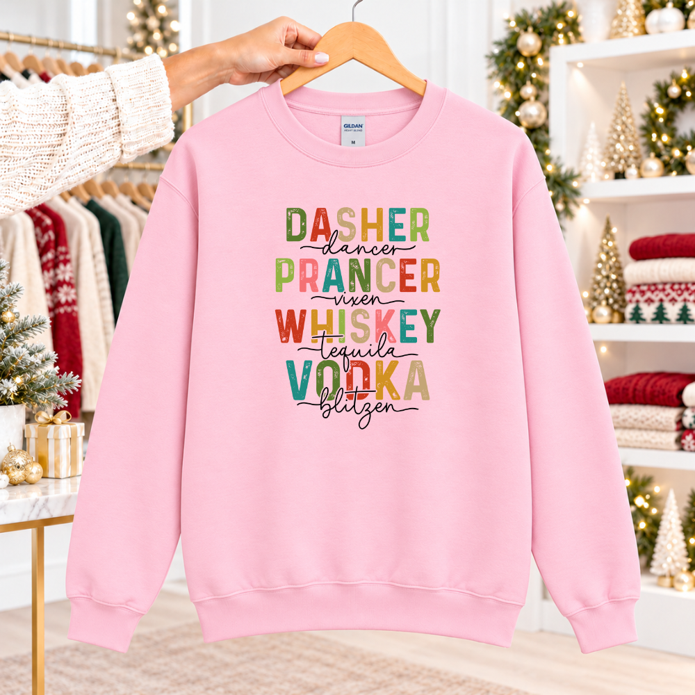 Dasher Dancer Prancer Vixen Whiskey Tequila Vodka Blitzen