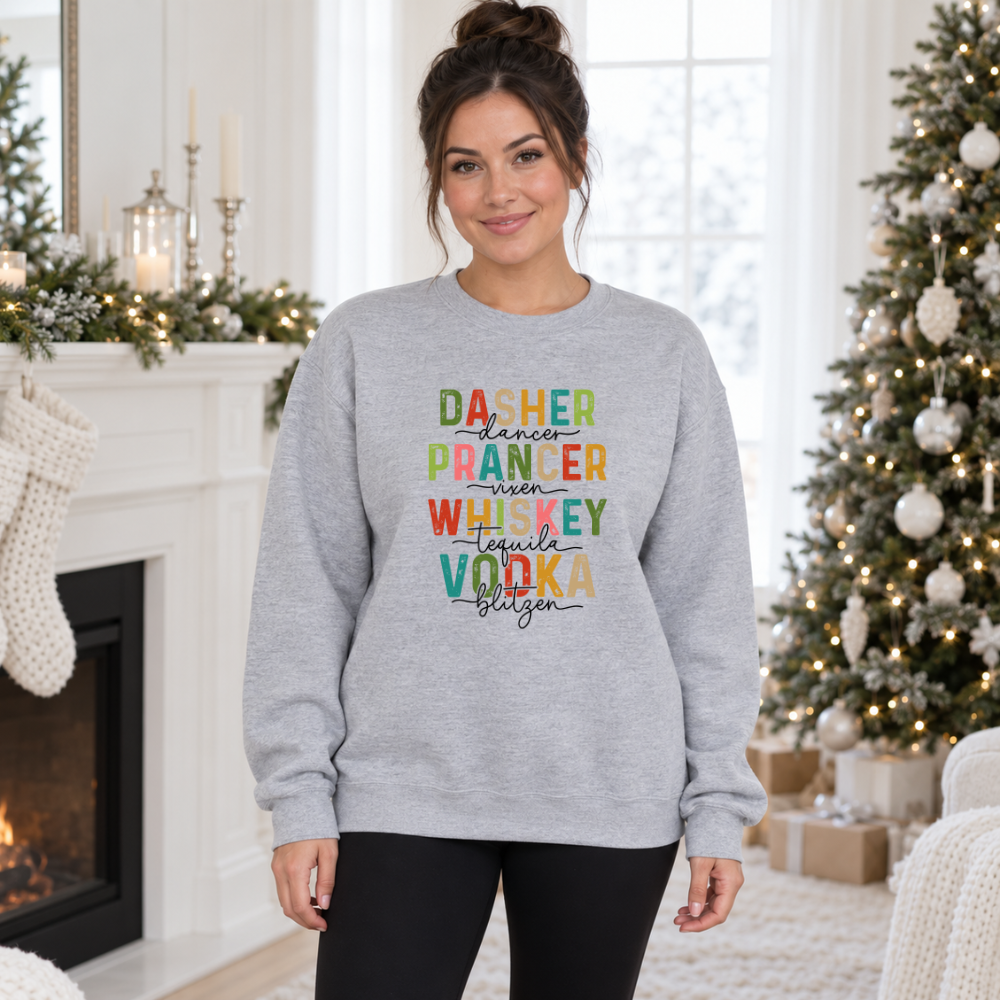 Dasher Dancer Prancer Vixen Whiskey Tequila Vodka Blitzen