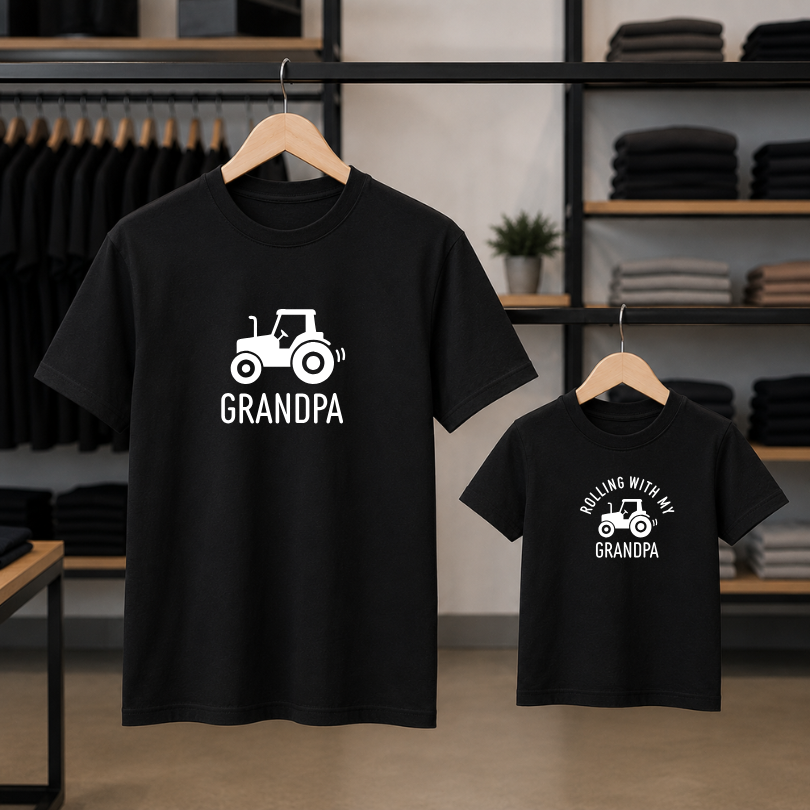 Rolling With My Grandpa + Grandchild Tees