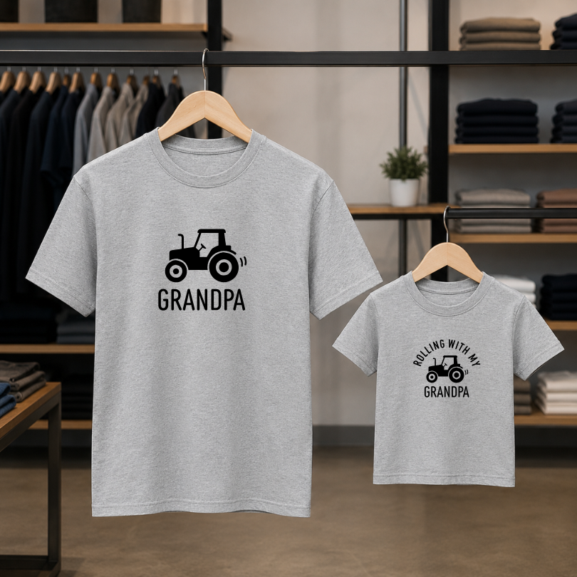 Rolling With My Grandpa + Grandchild Tees