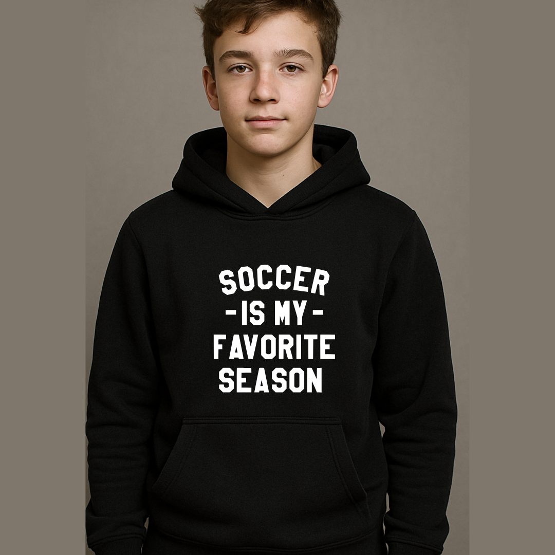 Soccer Is My Favorite Season Kids Tees/Crewnecks/Hoodies