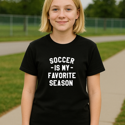 Soccer Is My Favorite Season Kids Tees/Crewnecks/Hoodies