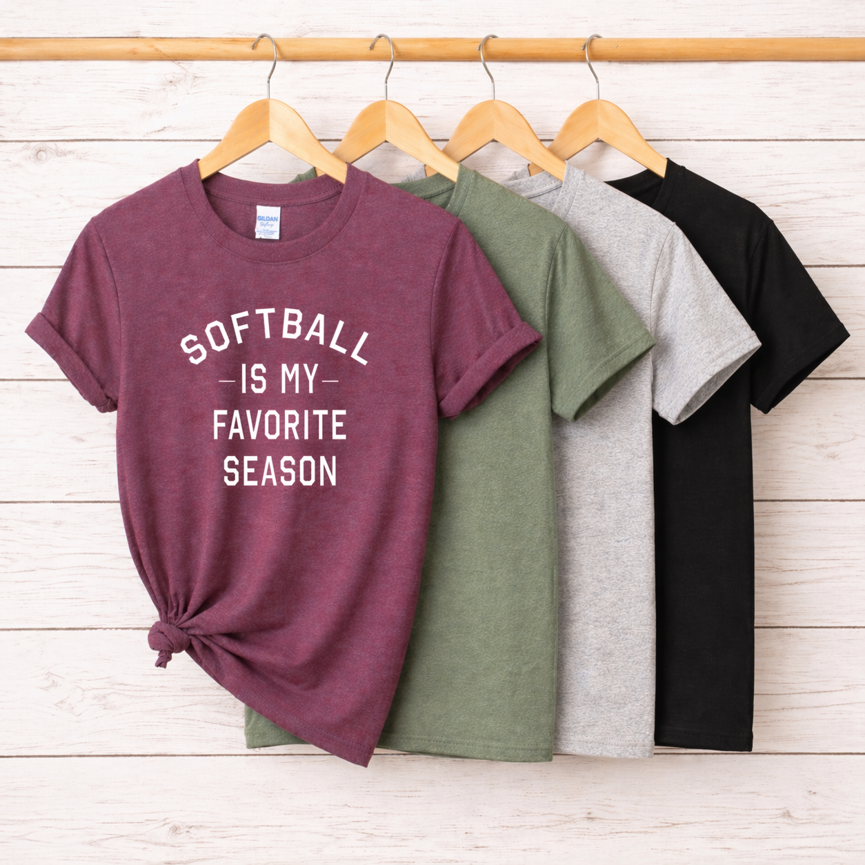 Softball Is My Favorite Season Tees/Crewnecks/Hoodies