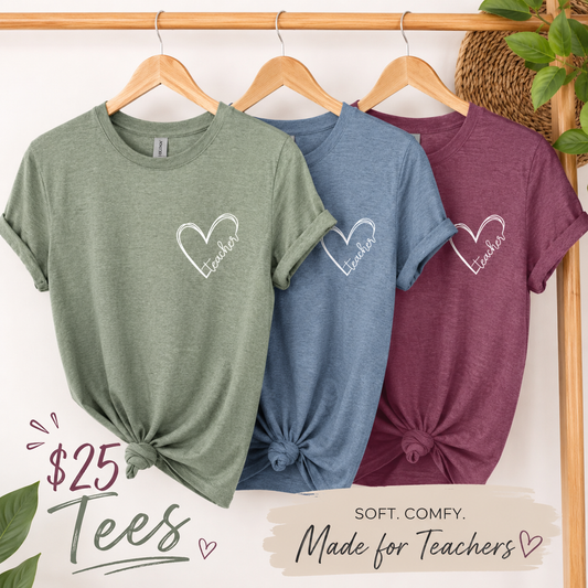 Teacher Heart Tees