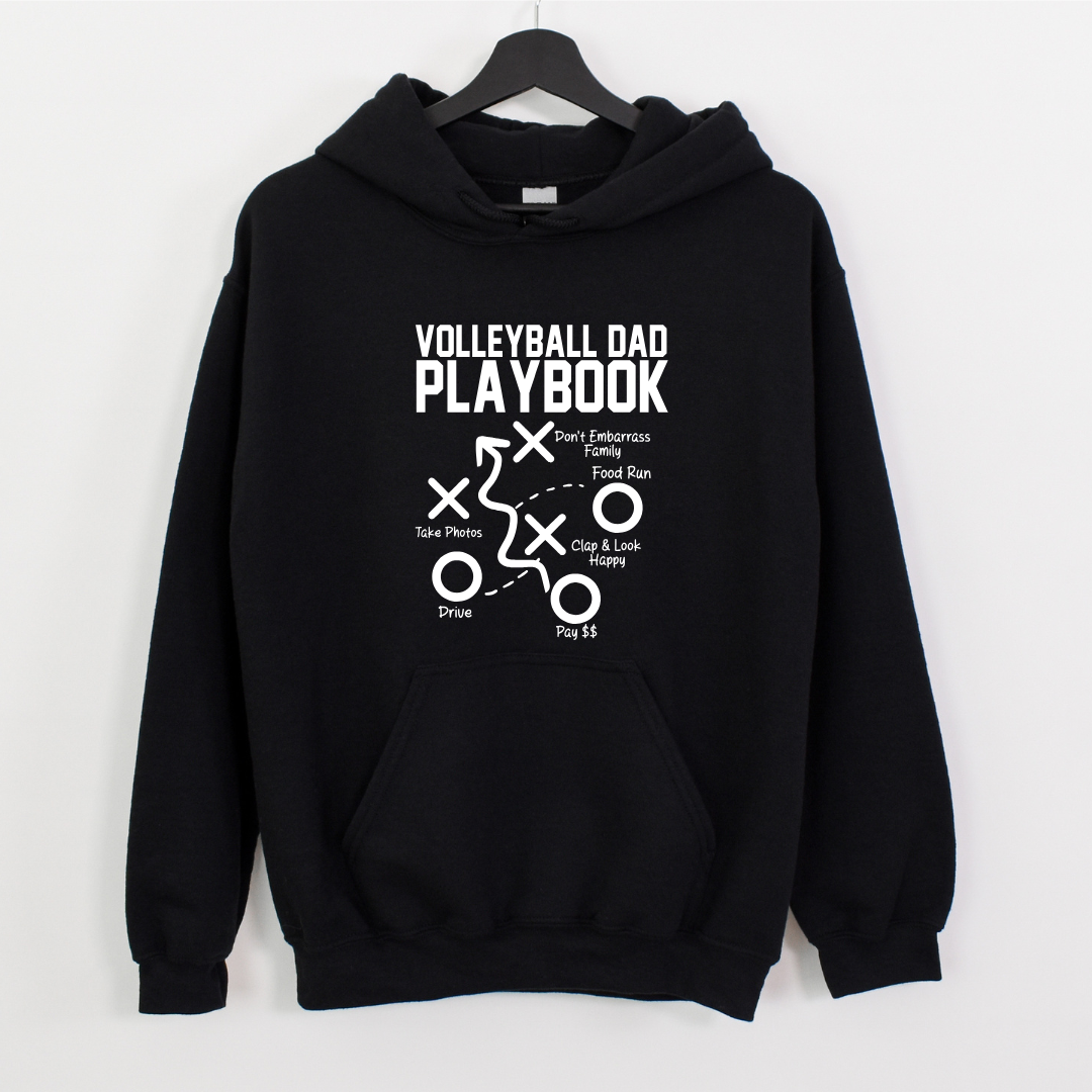 Volleyball Dad Playbook Tees/Crewnecks/Hoodies