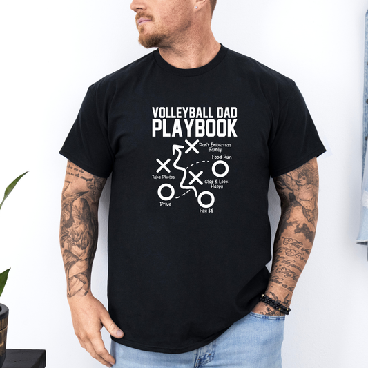 Volleyball Dad Playbook Tees/Crewnecks/Hoodies