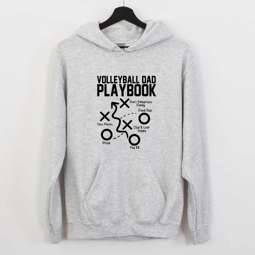 Volleyball Dad Playbook Tees/Crewnecks/Hoodies