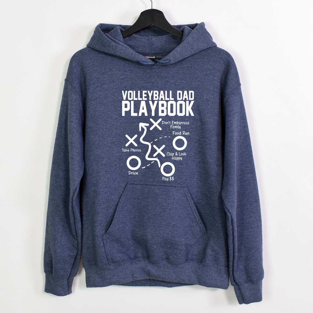 Volleyball Dad Playbook Tees/Crewnecks/Hoodies