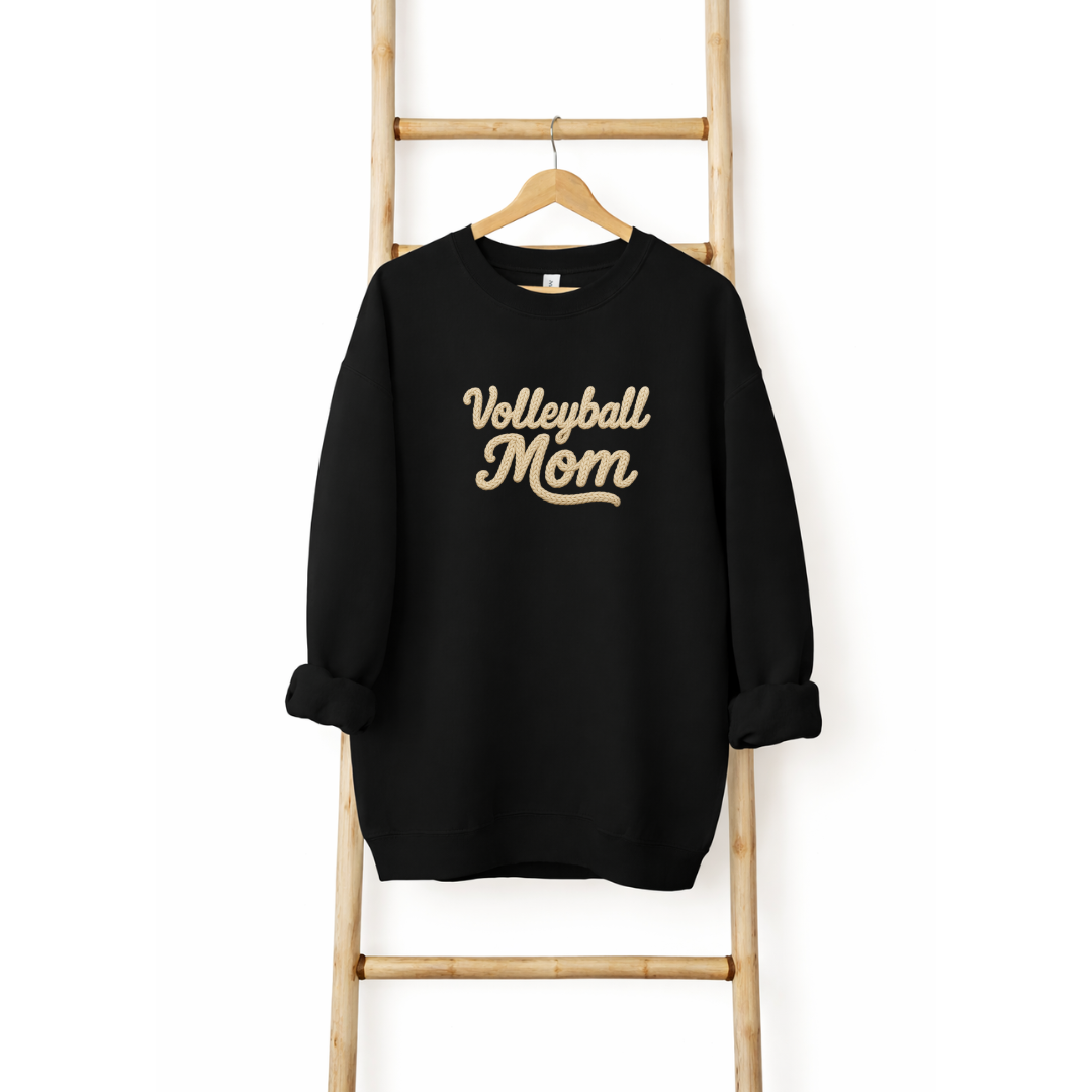 Volleyball Mom Faux Yarn Tees/Crewnecks/Hoodies