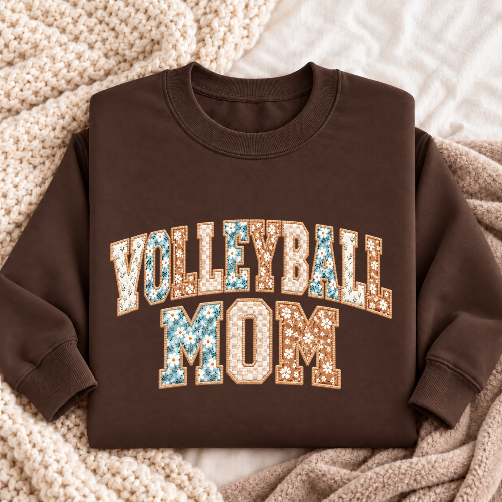 Volleyball Mom Faux Patchwork