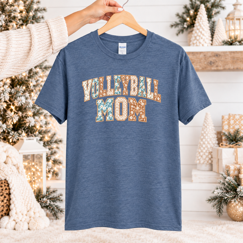 Volleyball Mom Faux Patchwork