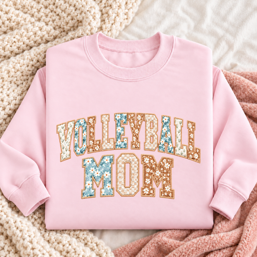 Volleyball Mom Faux Patchwork
