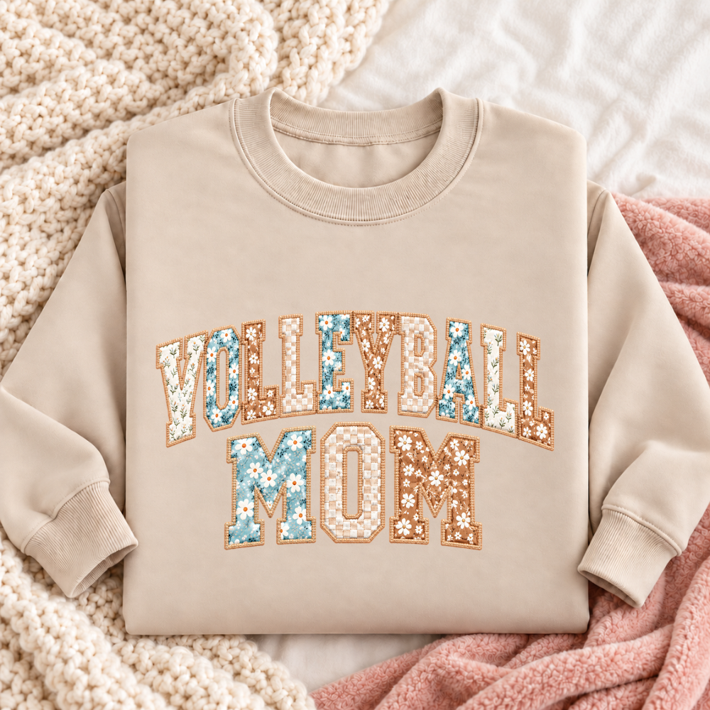 Volleyball Mom Faux Patchwork