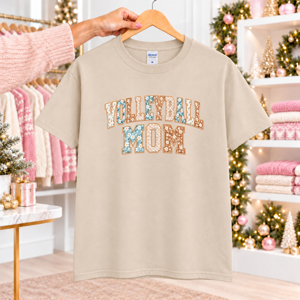 Volleyball Mom Faux Patchwork