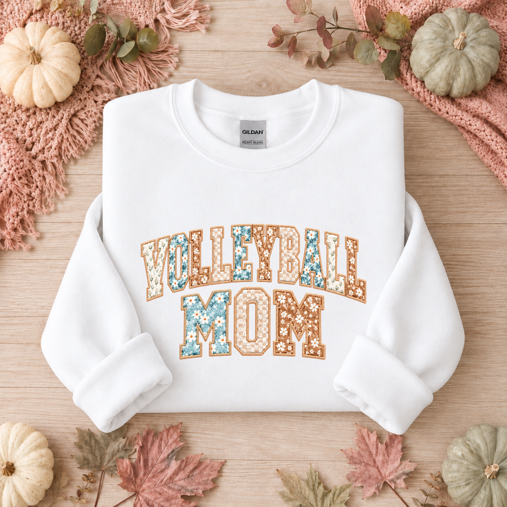 Volleyball Mom Faux Patchwork