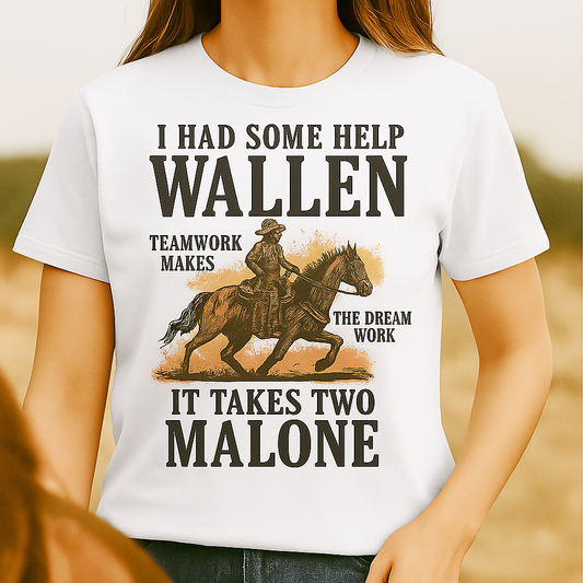 Wallen Malone White Tees