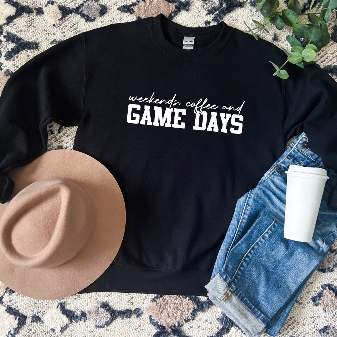 Weekends Coffee and Game Days Tees/Crewnecks/Hoodies