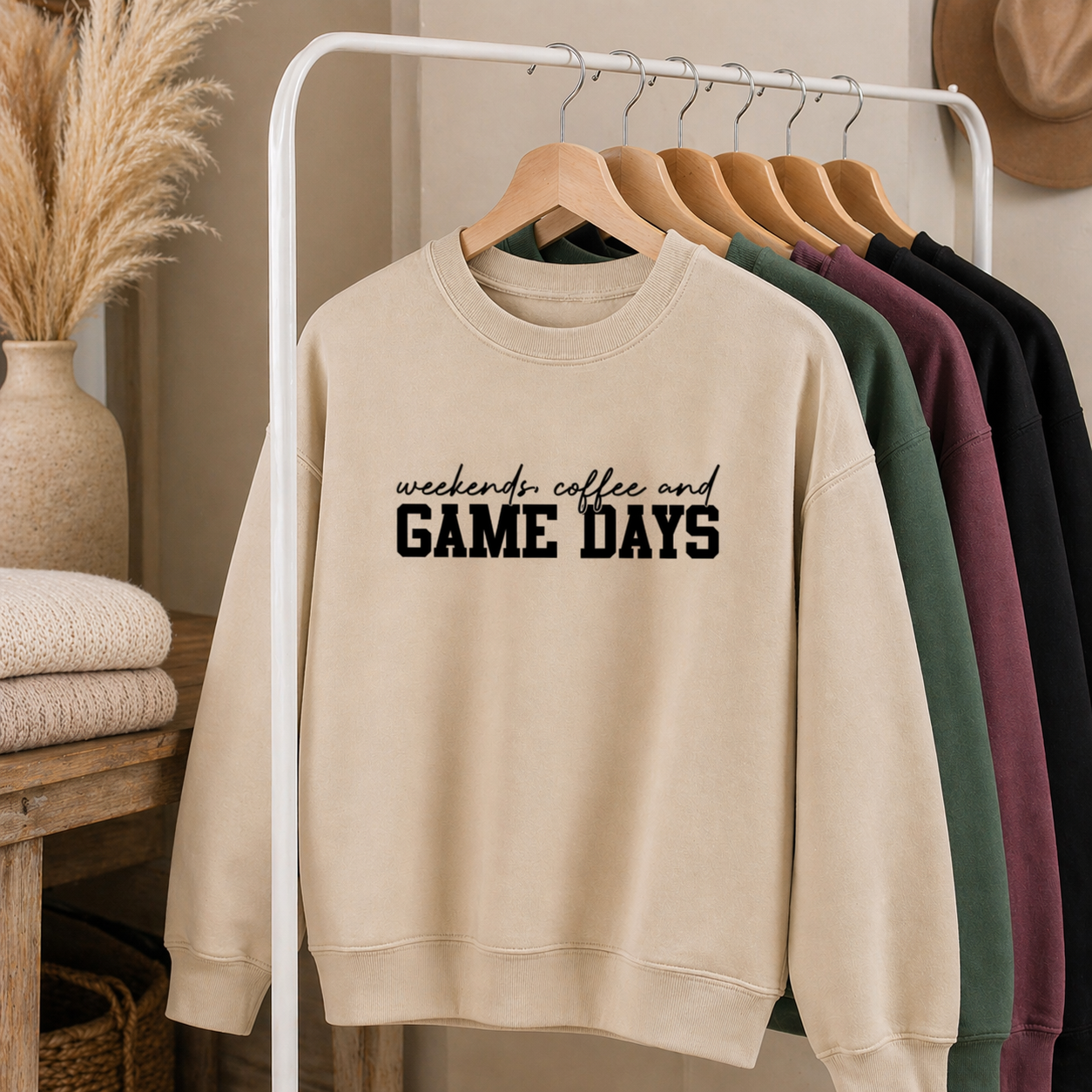 Weekends Coffee and Game Days Tees/Crewnecks/Hoodies