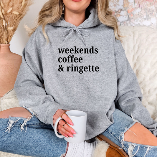 Weekends Coffee Ringette Crewnecks/Hoodies