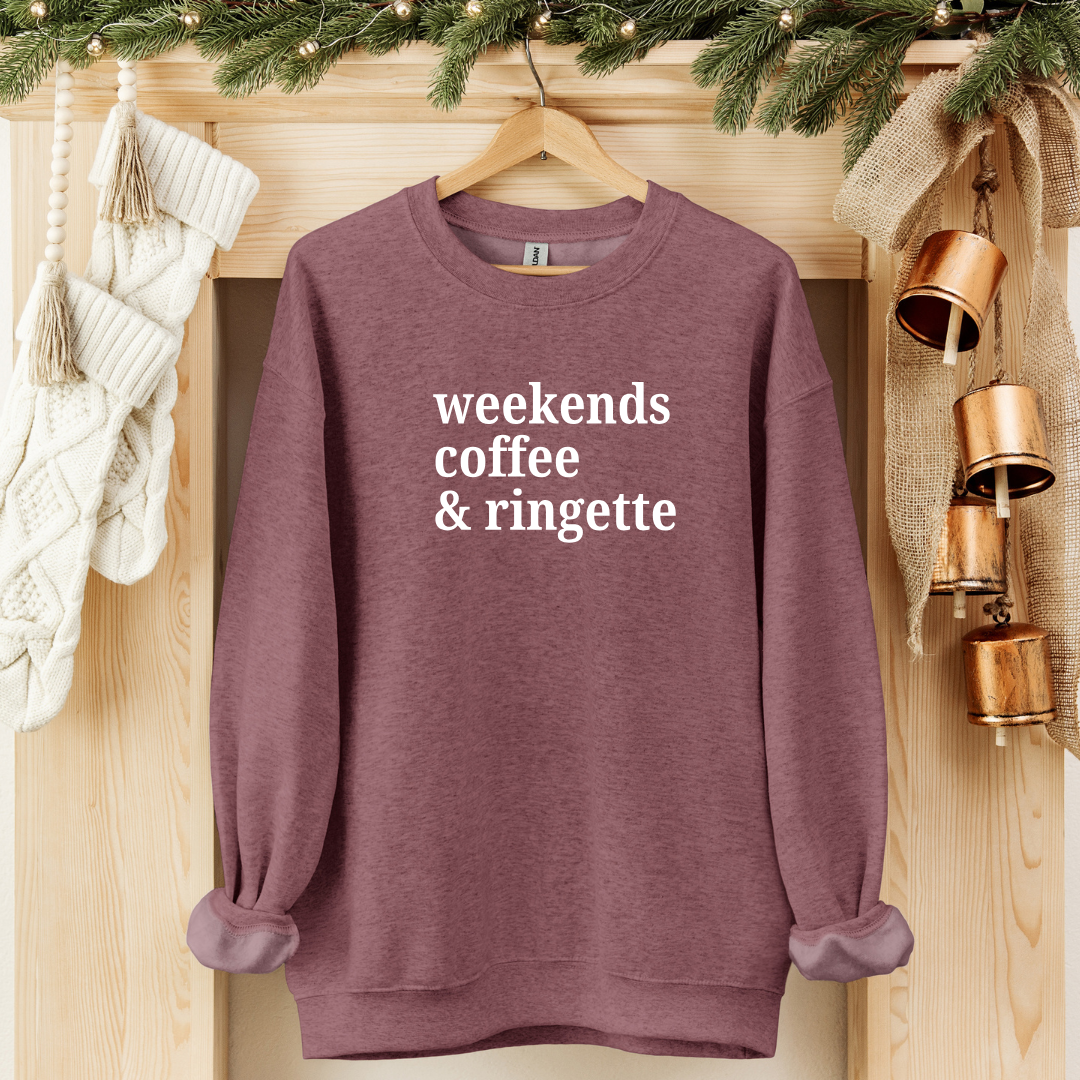 Weekends Coffee Ringette Crewnecks/Hoodies